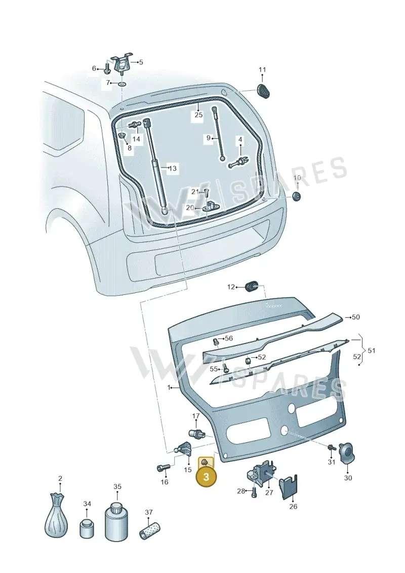 WHT007662A — SEAT Mii electric (2020-2021) diagram 723827000, position 3