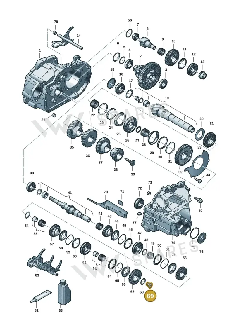 WHT007671A — SEAT Formentor TSI CUPRA (2020-) diagram 5h0311150, position 69