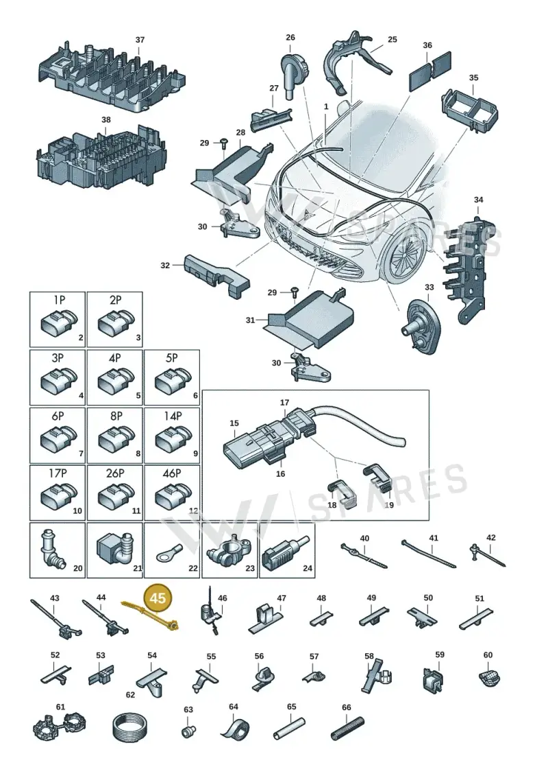 WHT007803 — SEAT EBoost CUPRA (2021-) diagram 10s971080, position 45