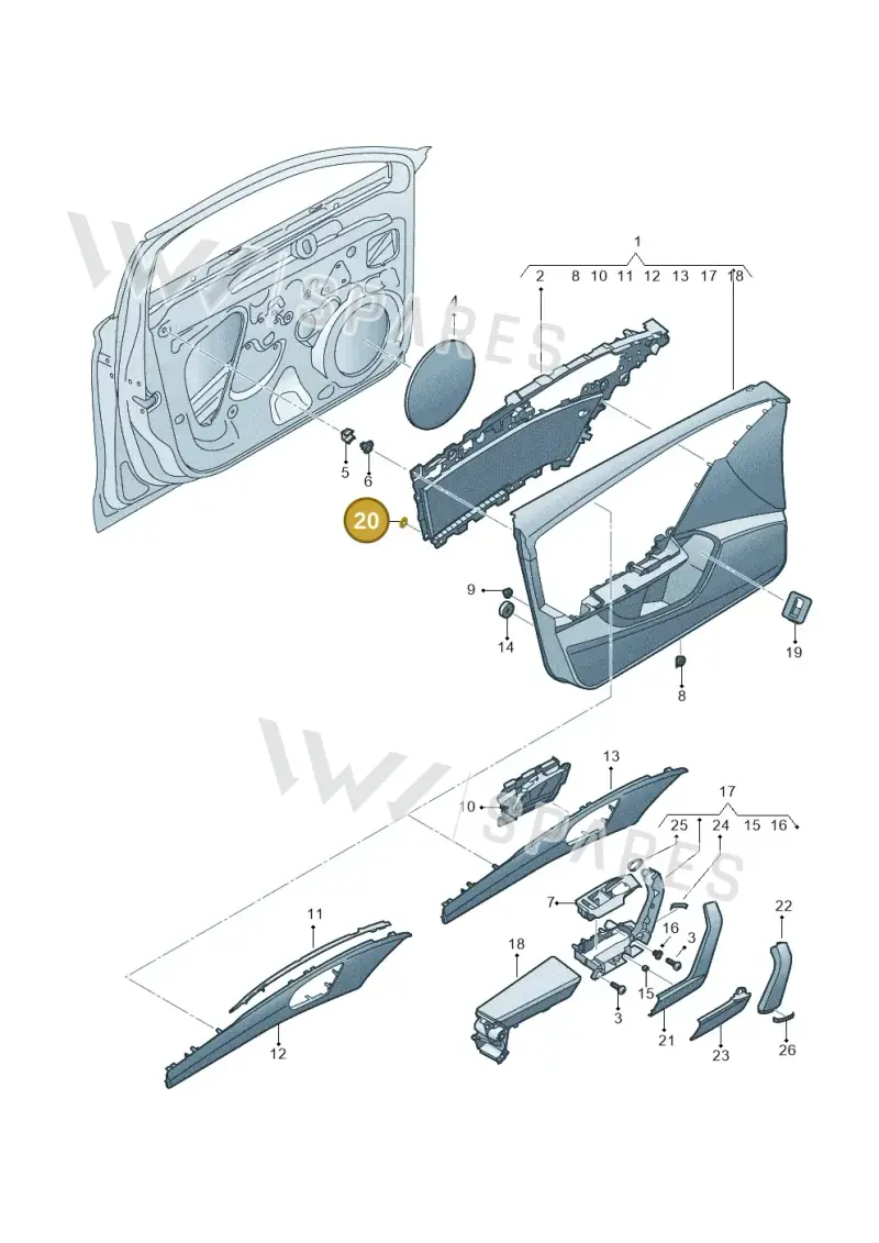 WHT007934 — SEAT Formentor TSI CUPRA (2020-) diagram 5fn867000, position 20
