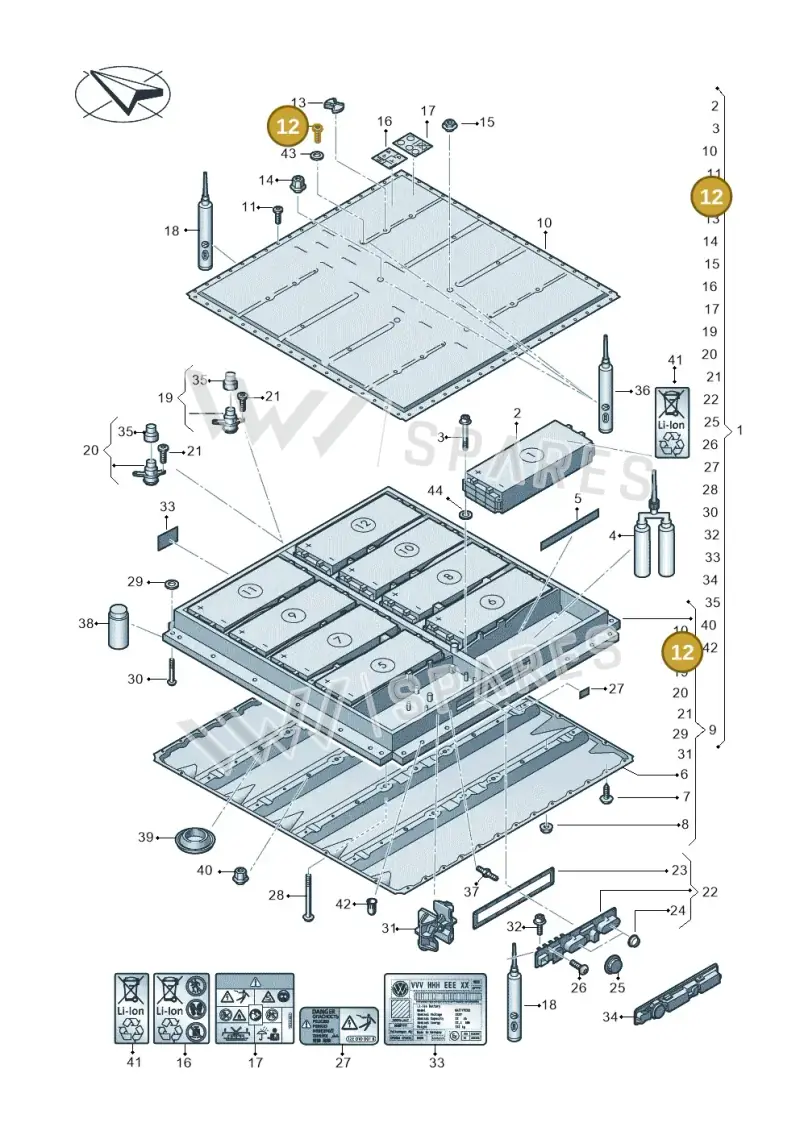 WHT008738A — SEAT EBoost CUPRA (2021-) diagram 062915050, position 12