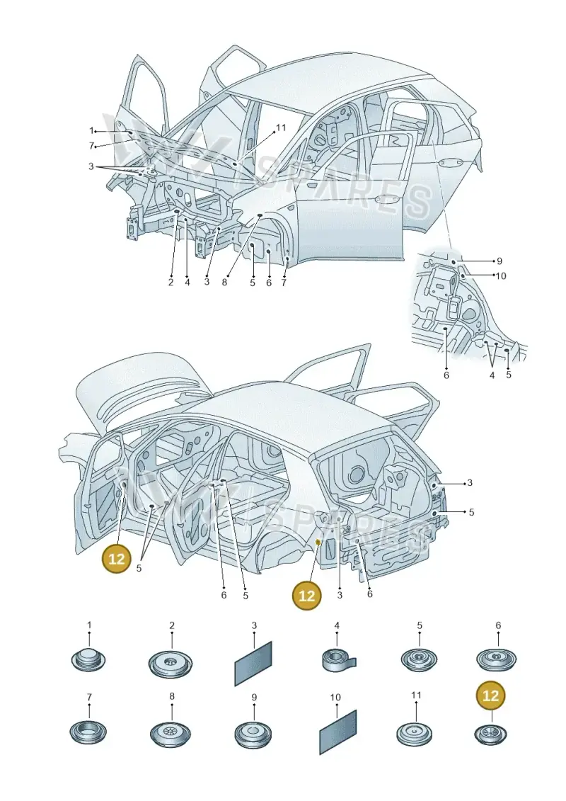 WHT009904 — SEAT EBoost CUPRA (2021-) diagram 10a803035, position 12