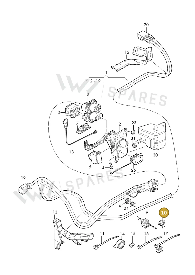 WHT010057 — SEAT 578 platform diagram 57s970150, position 10