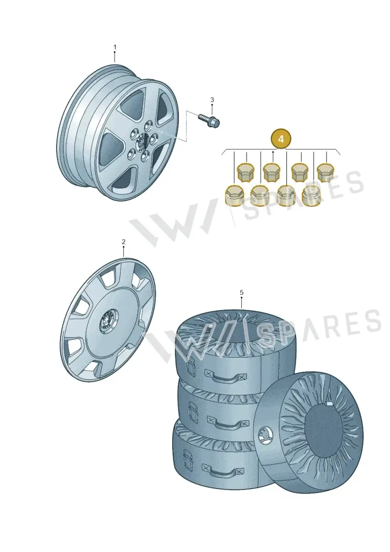 000071215P7ZS — Skoda Octavia (2017-2020) diagram 851071700, position 4