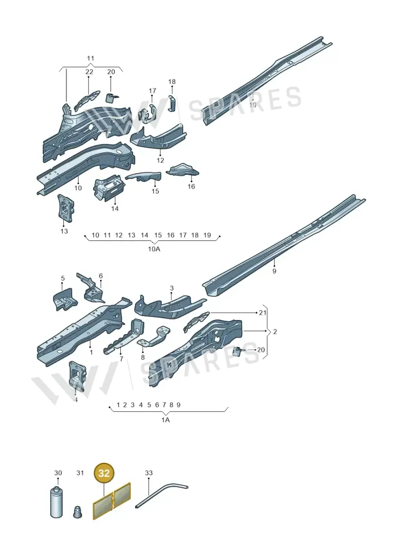 000800981A — Skoda Superb Combi (2023-) diagram 3p0803000, position 32