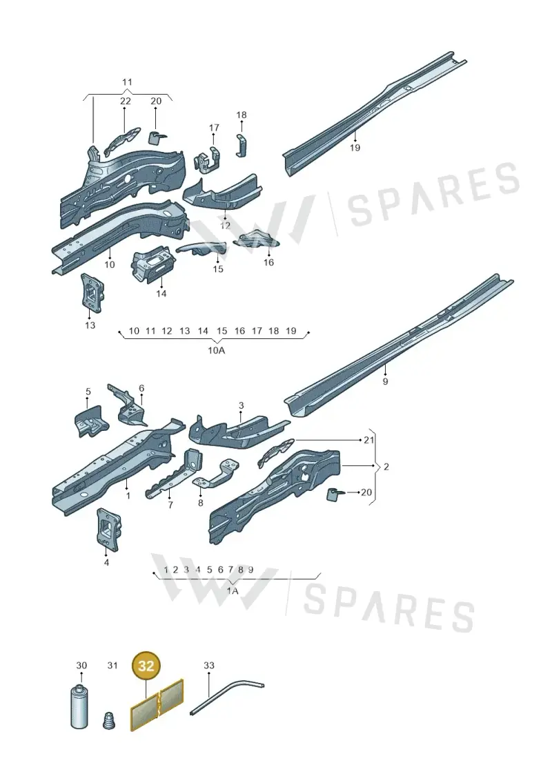 000800981B — Skoda Superb Combi (2023-) diagram 3p0803000, position 32