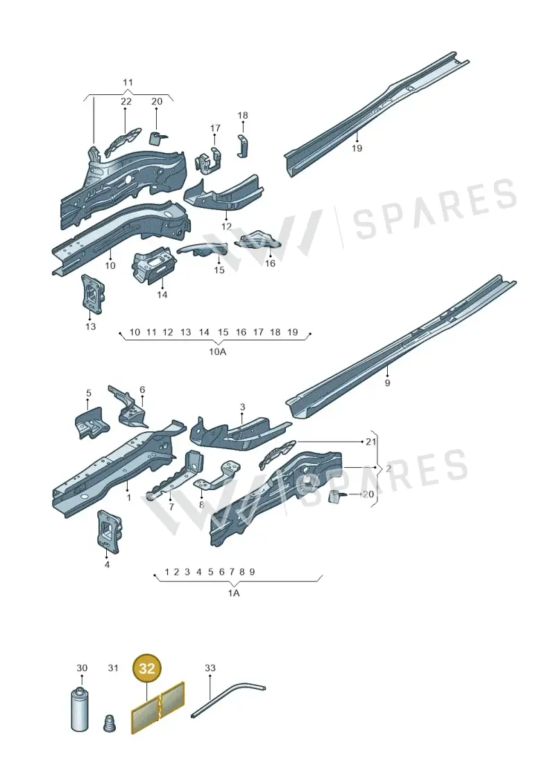 000800981C — Skoda Superb Combi (2023-) diagram 3p0803000, position 32