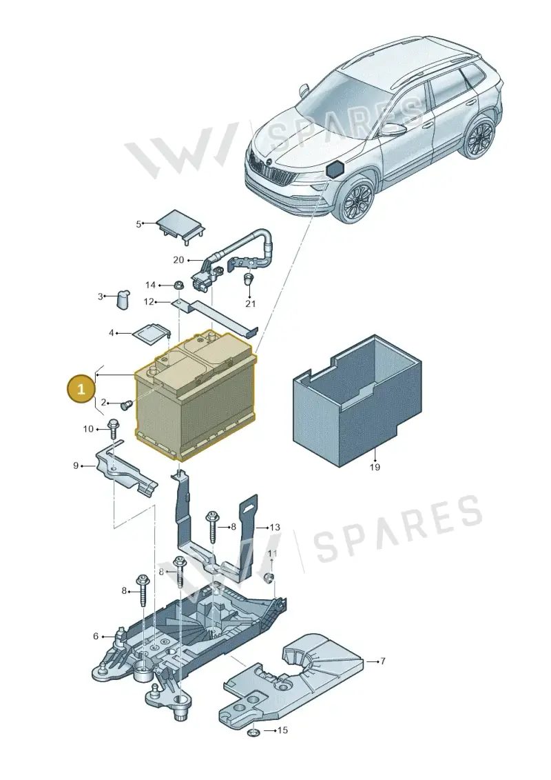 000915105AF — Skoda Karoq (2017-2022) diagram 834915000, position 1