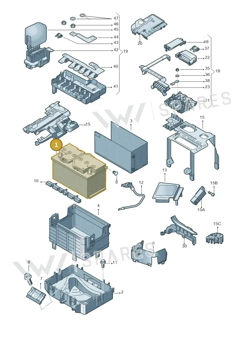000915105DD — Skoda Fabia Ambiente (2009-2013) diagram 697915000, position 1