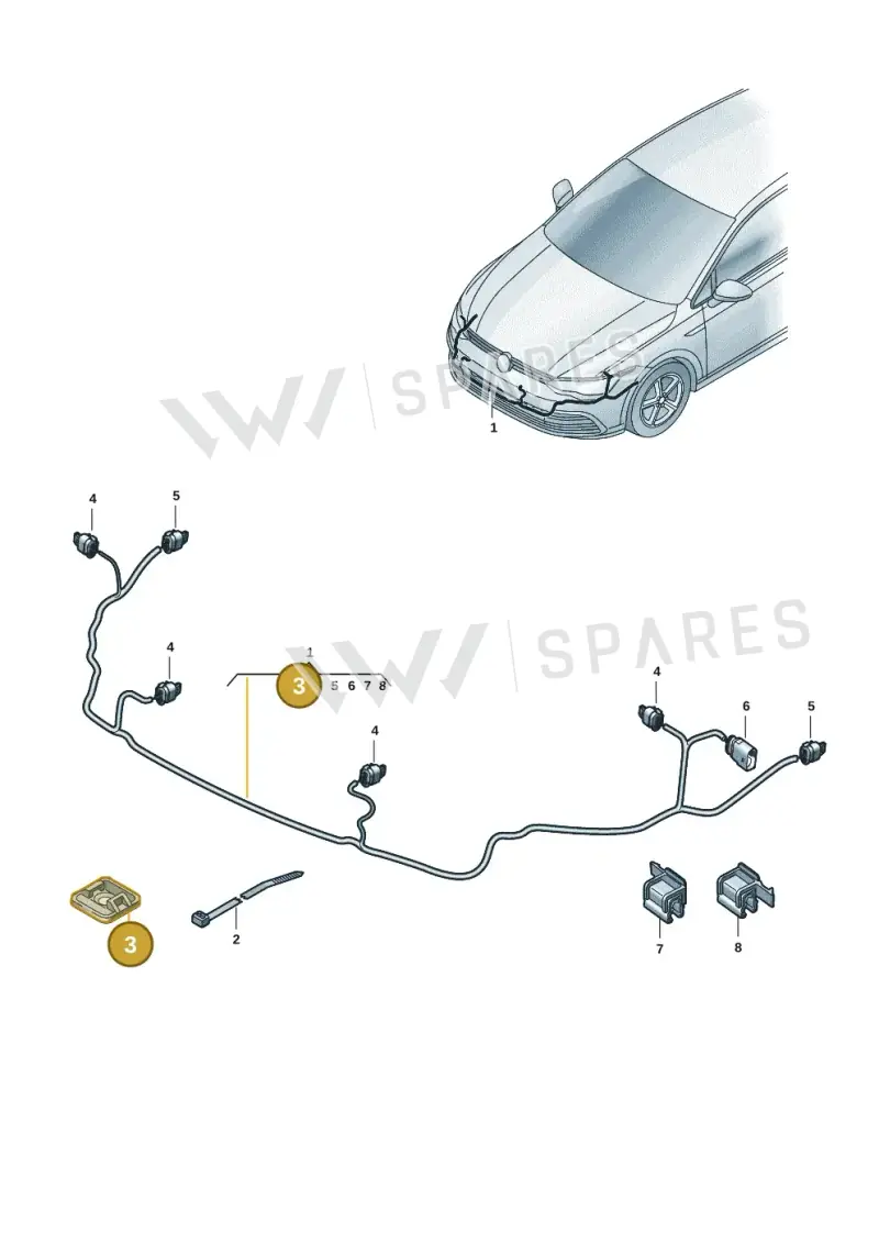 000971010A — Skoda Octavia (2019-2024) diagram 5h0971000, position 3