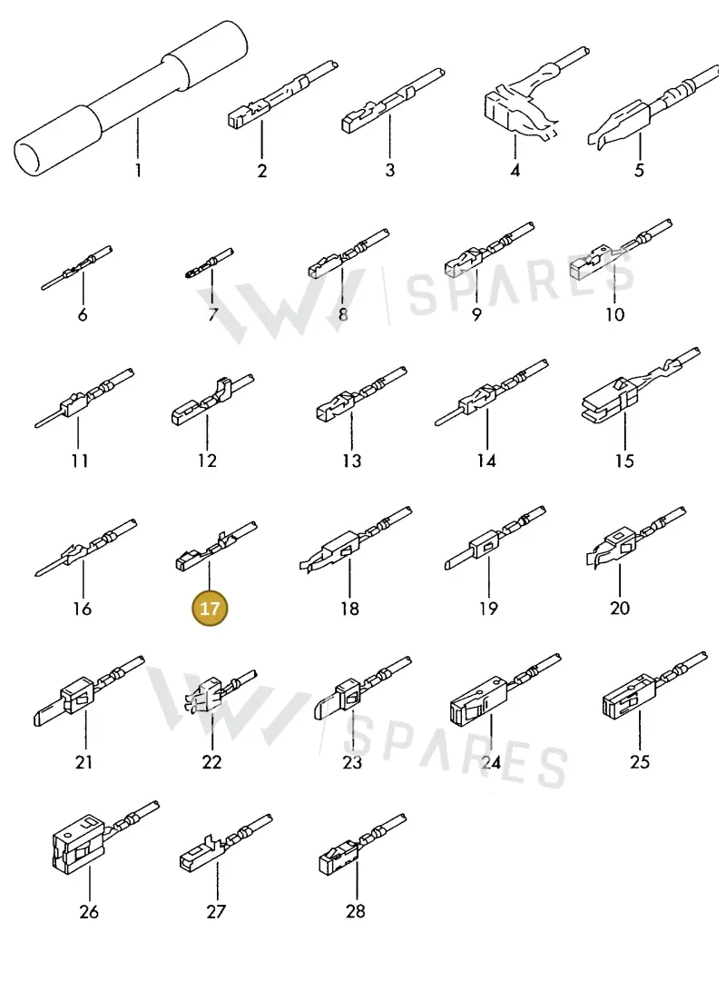 000979018E — Skoda 1J0 platform diagram 198979300, position 17