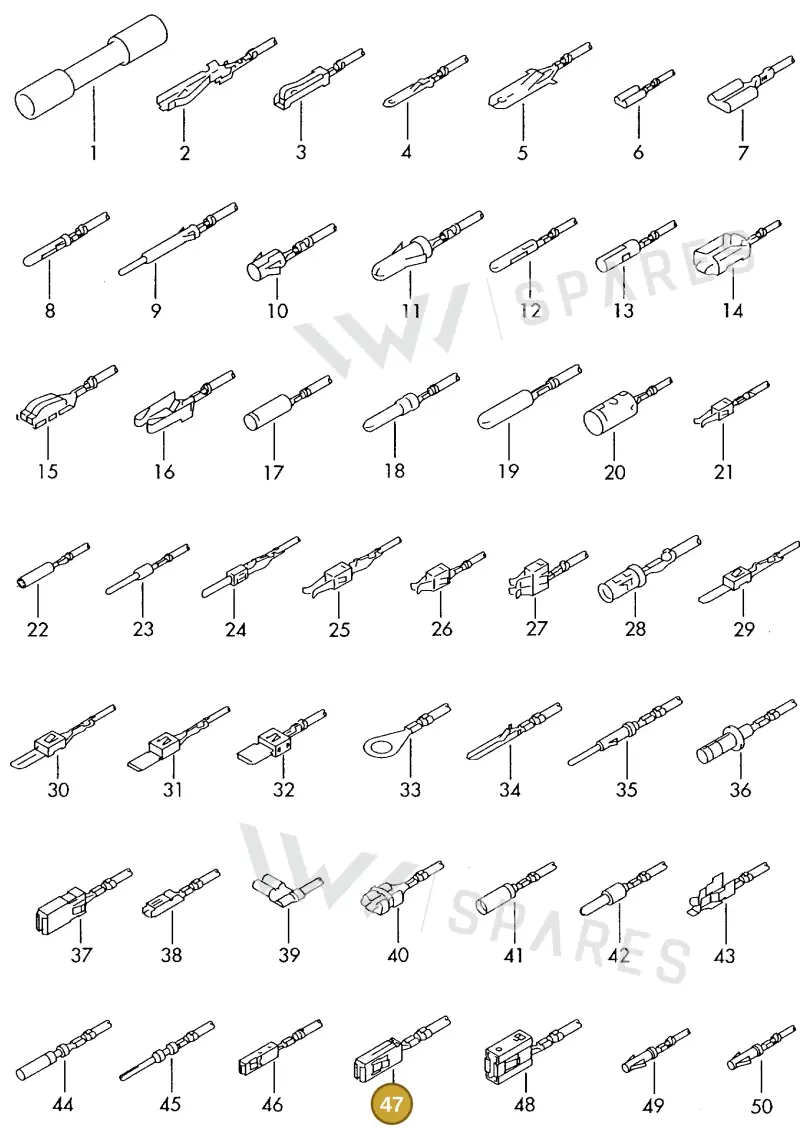 000979155E — Skoda 1J0 platform diagram 198979400, position 47
