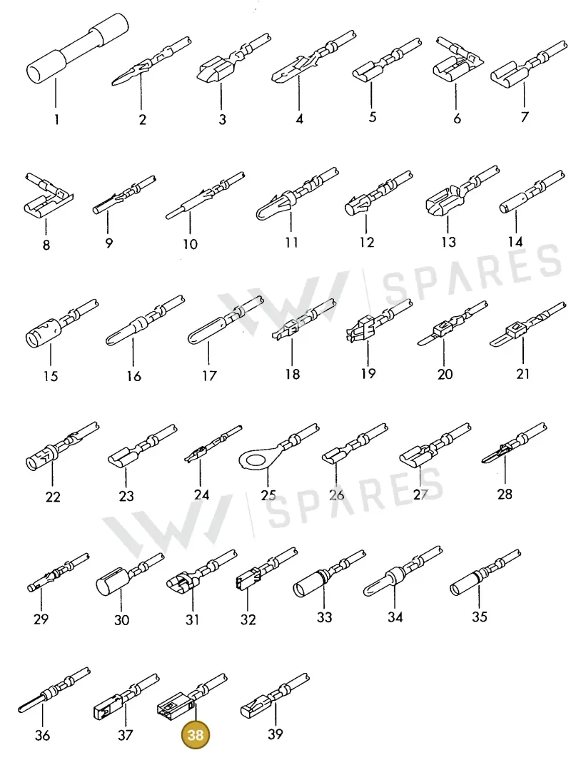 000979243C — Skoda 1J0 platform diagram 198979500, position 38