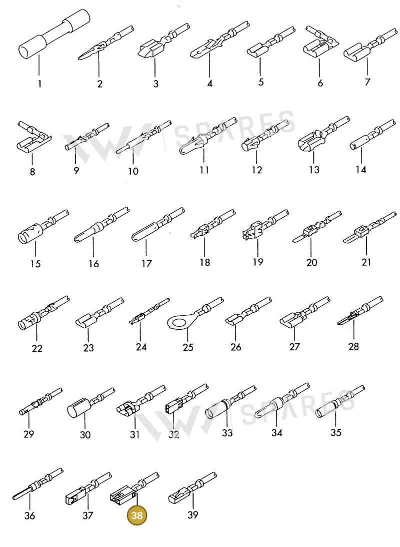 000979243E — Skoda 1J0 platform diagram 198979500, position 38