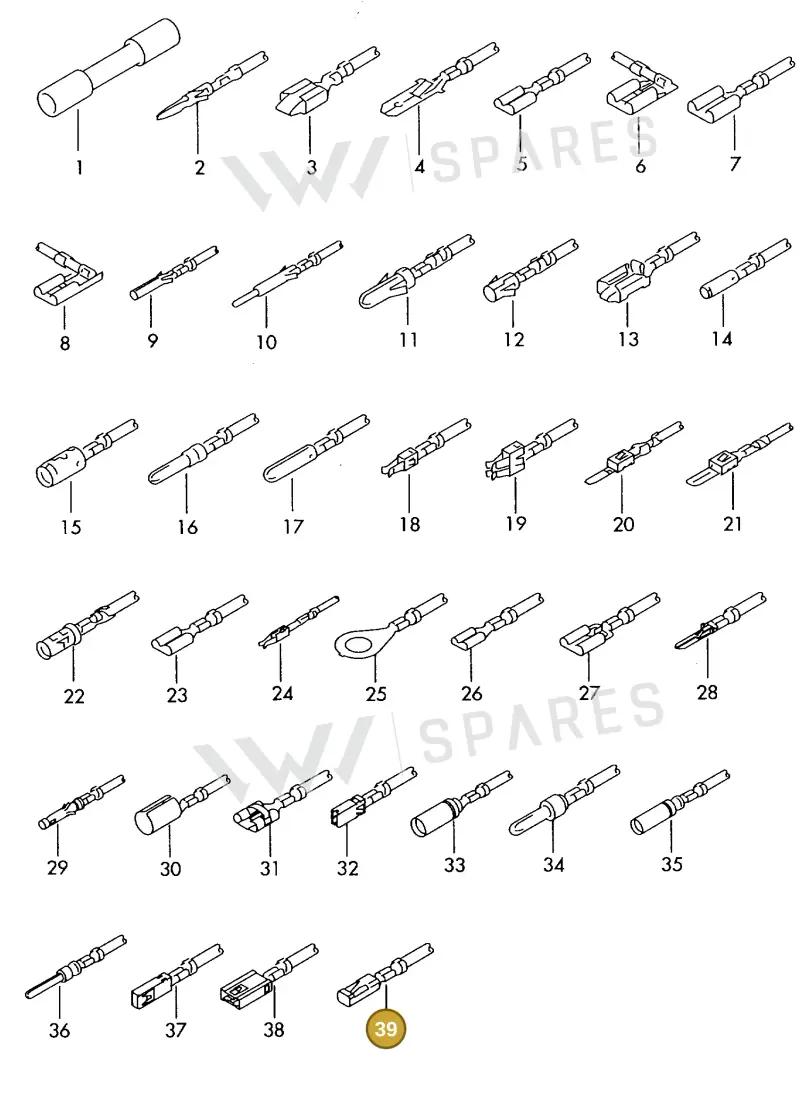 000979246E — Skoda 1J0 platform diagram 198979500, position 39