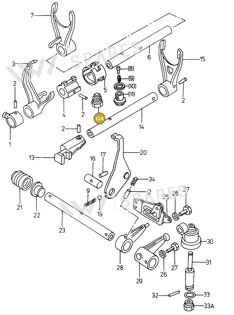 002301241C — Skoda Favorit/Forman/Pickup (1987-1995) diagram 107206000, position 11A