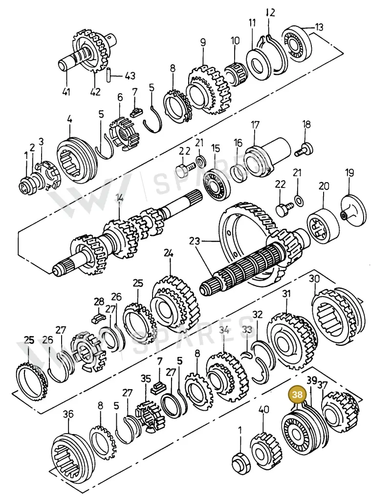 002311235A — Skoda PICK UP (1995-2001) diagram 101311100, position 38