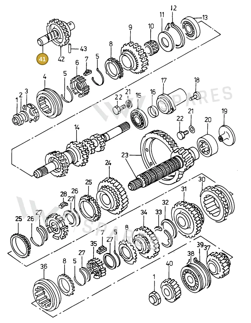 002311515B — Skoda FELICIA (1994-2001) diagram 101311100, position 41