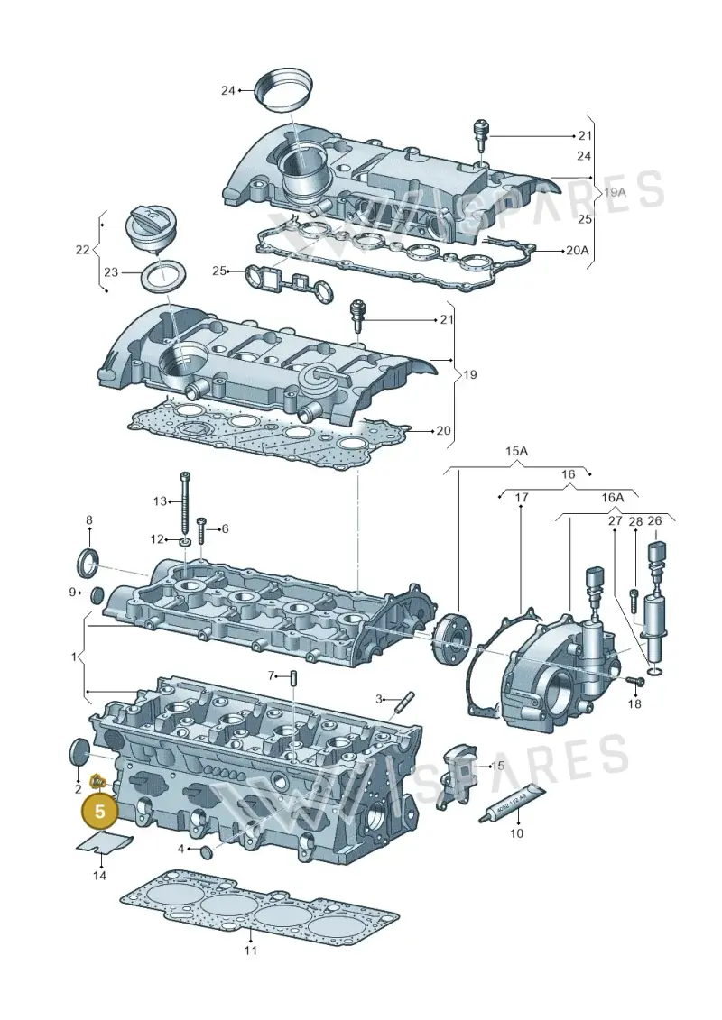 003507133A — Skoda OCTAVIA/COMBI/4X4      04> (2004-) diagram 420103550, position 5