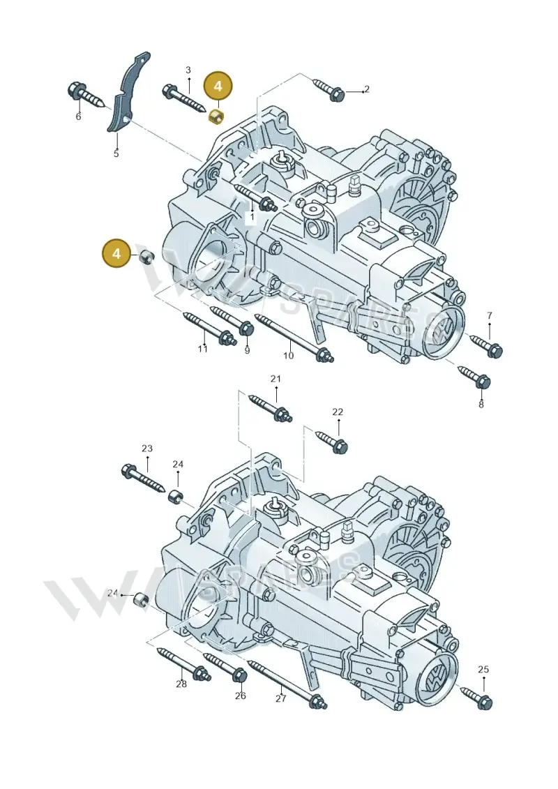014301153 — Skoda OCTAVIA/COMBI/4X4      01> (2000-) diagram 201300720, position 4