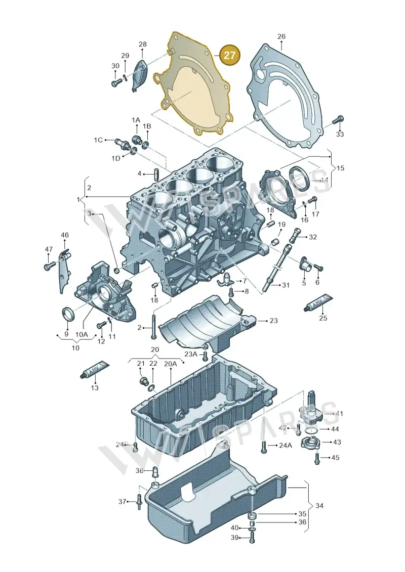 01E103551B — Skoda SUPERB                 02> (2001-) diagram 194103150, position 27