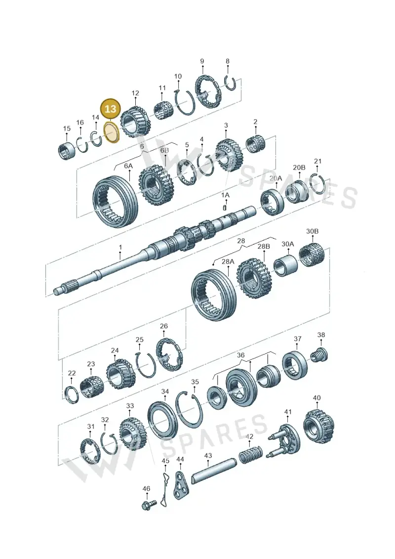 01E311155 — Skoda SUPERB                 02> (2001-) diagram 118311340, position 13