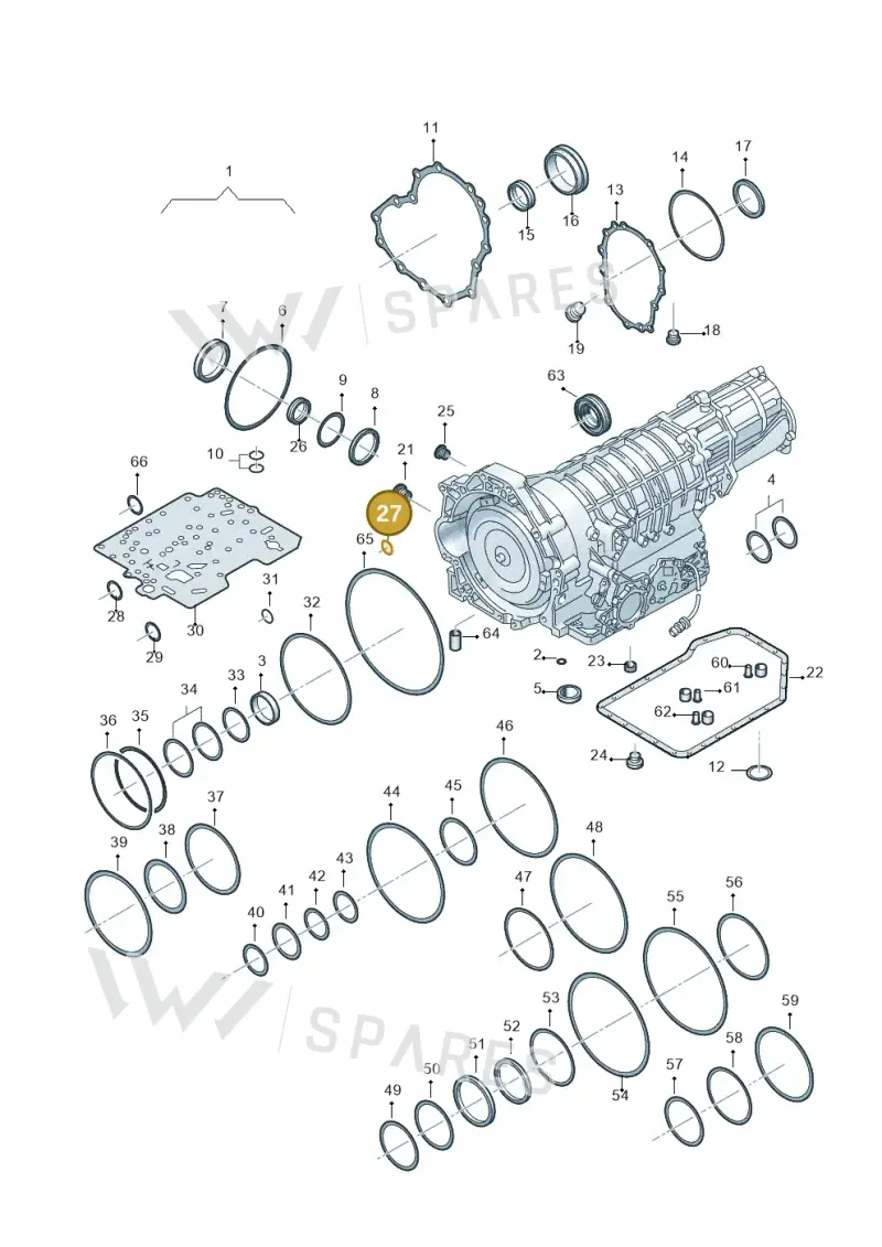 01F321386C — Skoda SUPERB                 02> (2001-) diagram 264321500, position 27