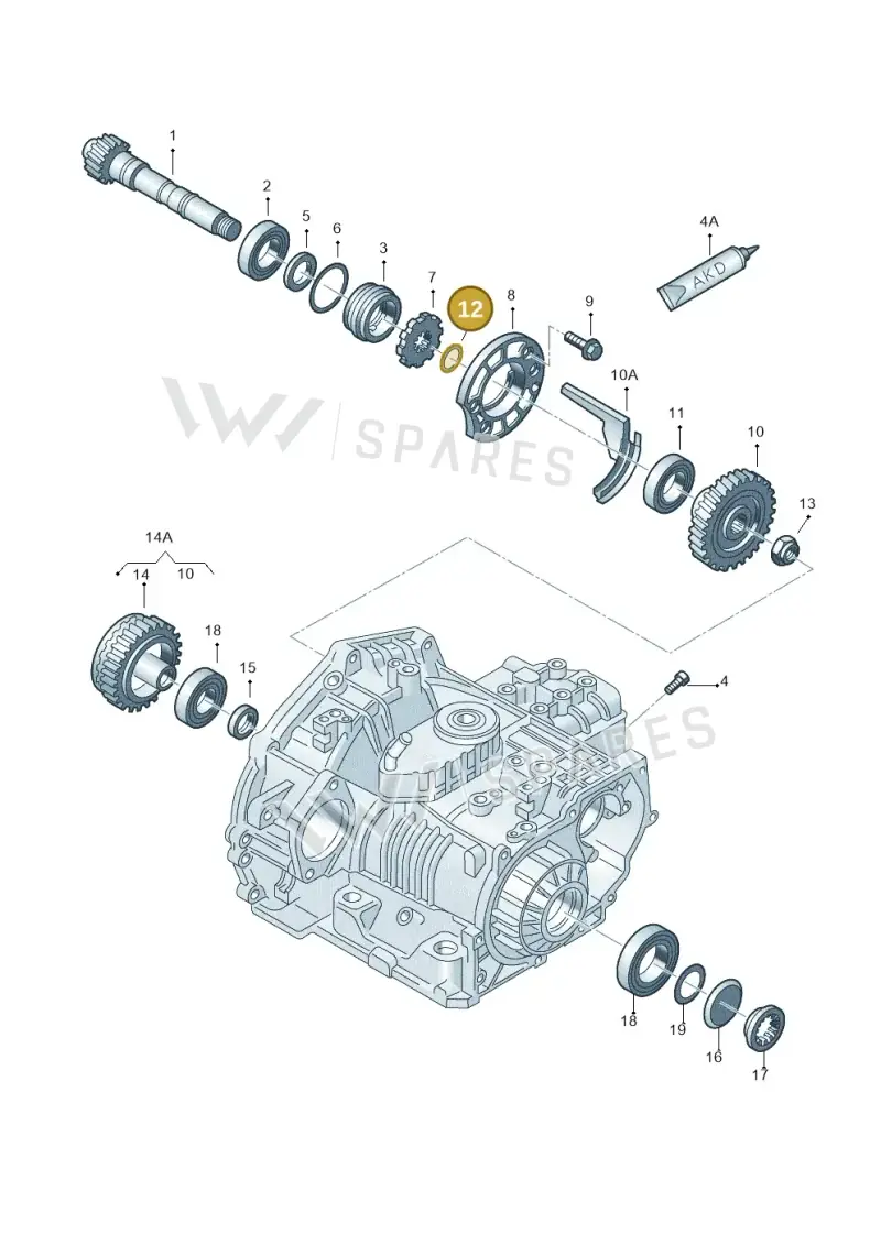 01M323875BL — Skoda OCTAVIA/COMBI/4X4      01> (2000-) diagram 203323700, position 12