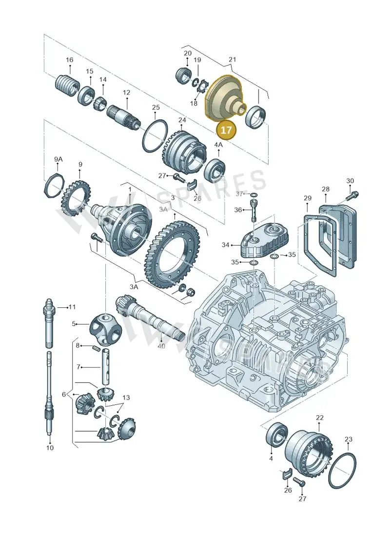 01M409285G — Skoda OCTAVIA/COMBI/4X4      01> (2000-) diagram 201409500, position 17