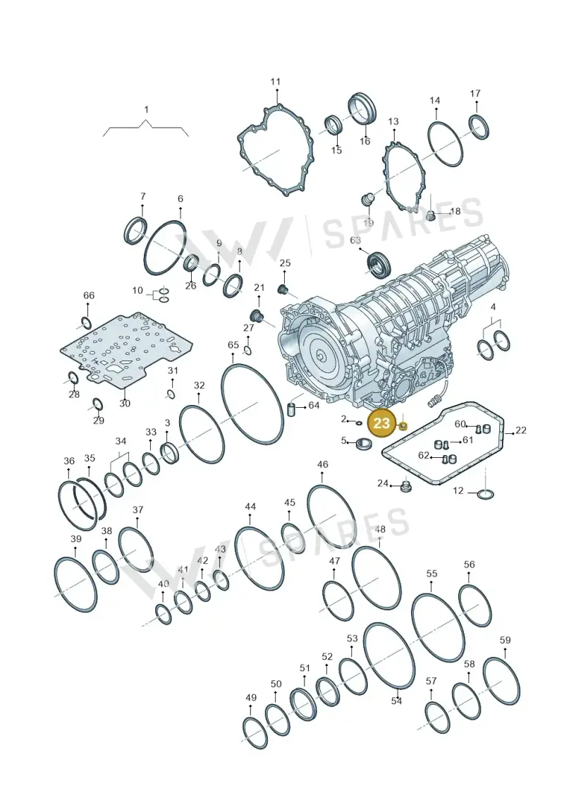 01V321376 — Skoda SUPERB                 02> (2001-) diagram 264321500, position 23