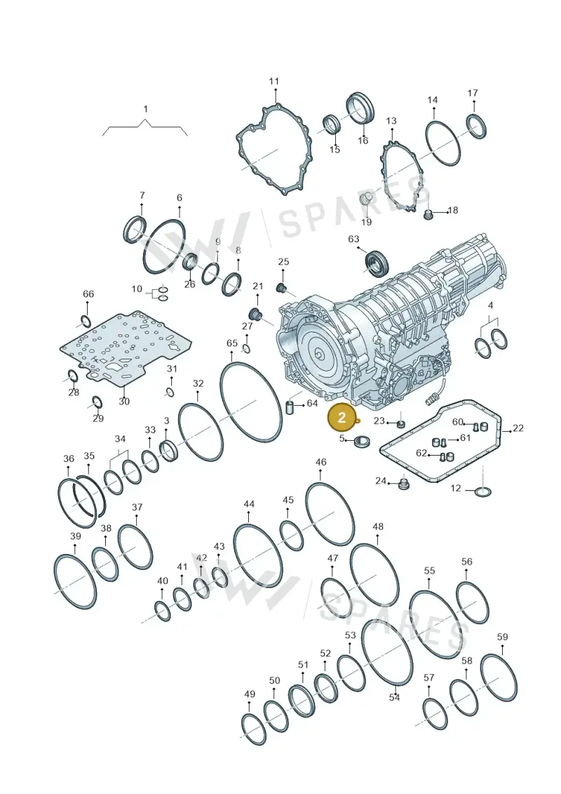 01V321419 — Skoda SUPERB                 02> (2001-) diagram 264321500, position 2