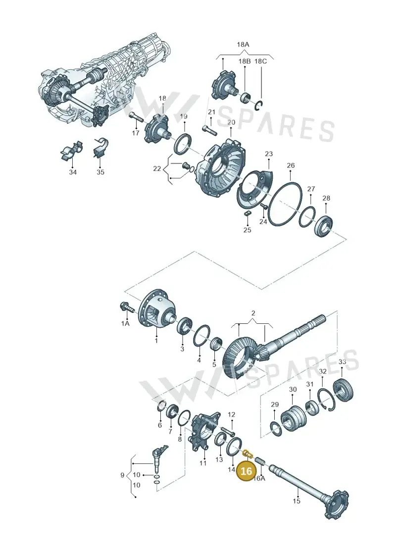 01V409380 — Skoda SUPERB                 02> (2001-) diagram 218409570, position 16