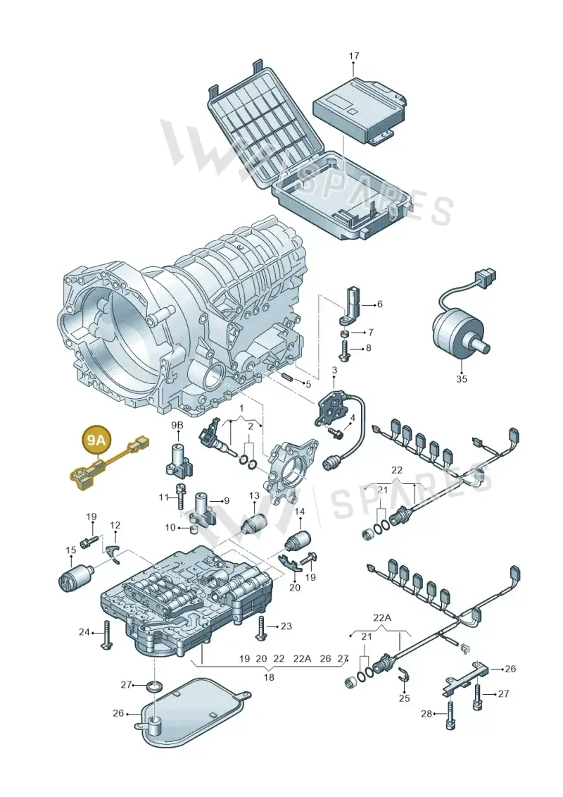 01V927321C — Skoda SUPERB                 02> (2001-) diagram 156927600, position 9A