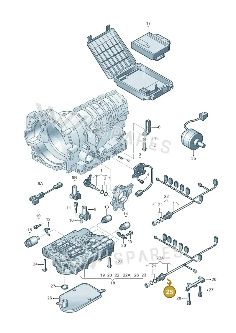 01V971848 — Skoda SUPERB                 02> (2001-) diagram 156927600, position 25