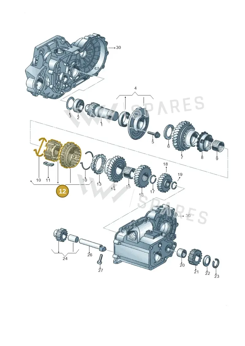 020311239E — Skoda OCTAVIA/COMBI/4X4      01> (2000-) diagram 201311340, position 12