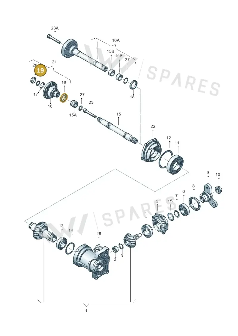020409297 — Skoda OCTAVIA/COMBI/4X4 (1996-2000) diagram 194409460, position 19