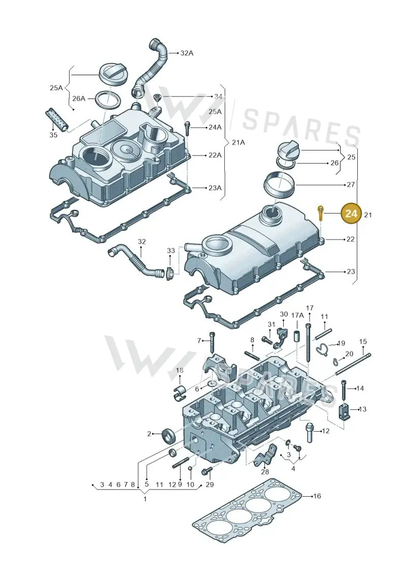 022103831B — Skoda Superb comfort (2008-2013) diagram 460103550, position 24
