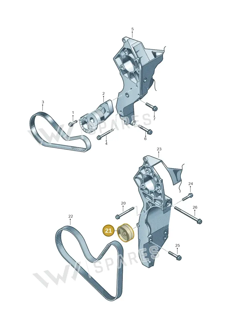 022145276F — Skoda Superb (2013-2015) diagram 210903500, position 21