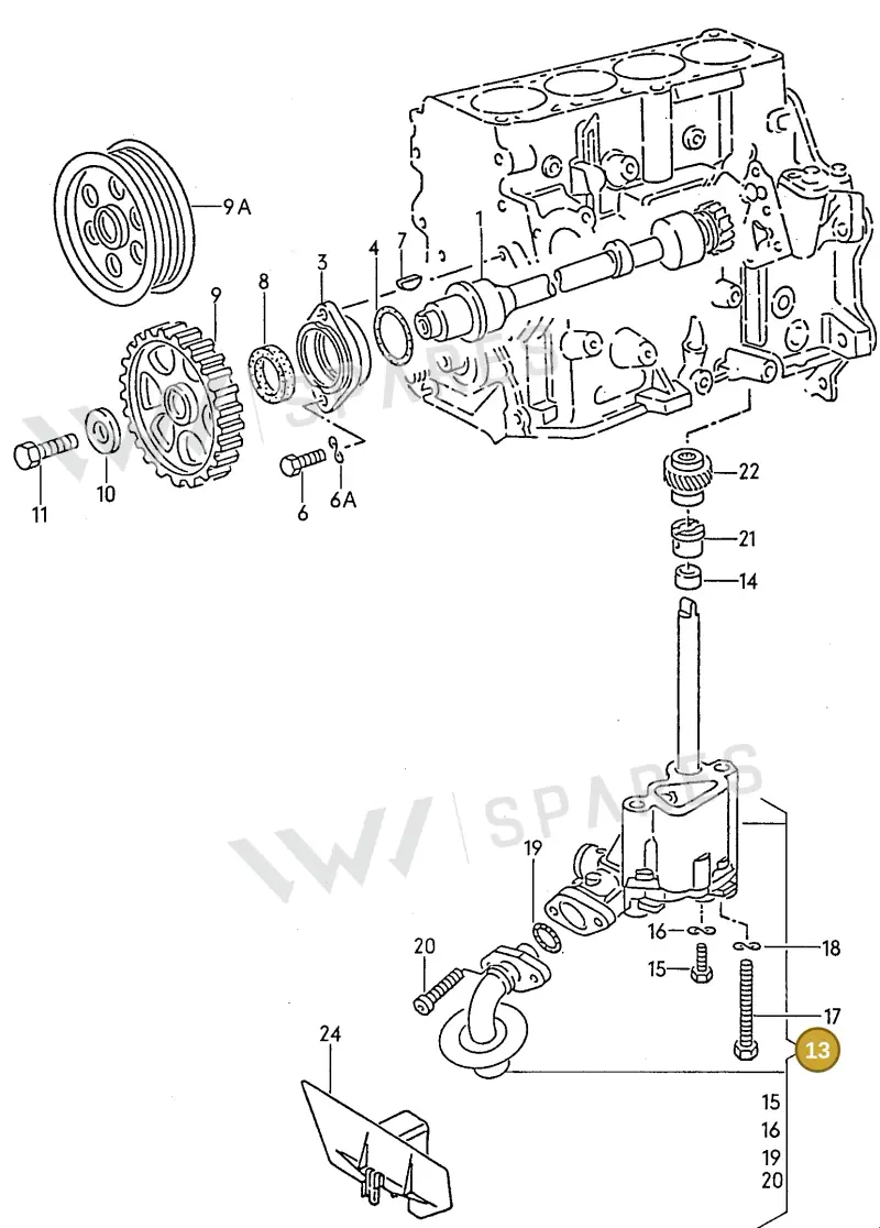 028115105L — Skoda PICK UP (1995-2001) diagram 127115200, position 13