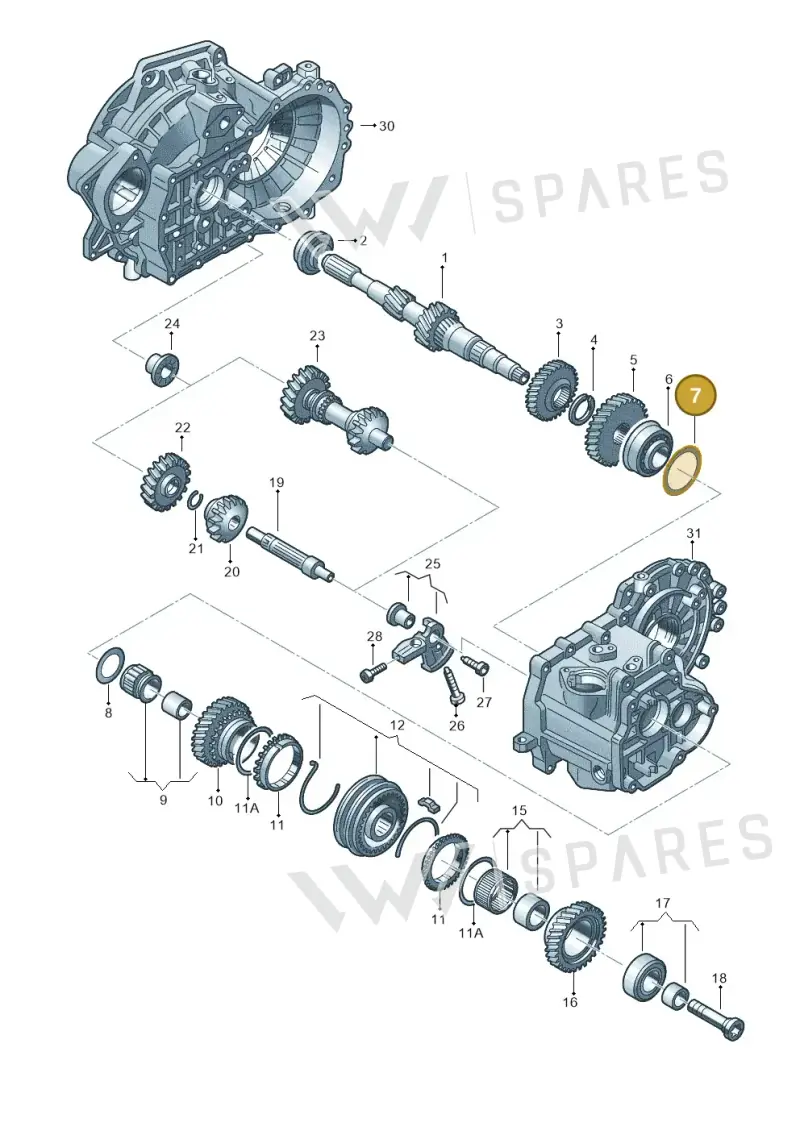 02A311140AA — Skoda Karoq (2017-2022) diagram 746311310, position 7