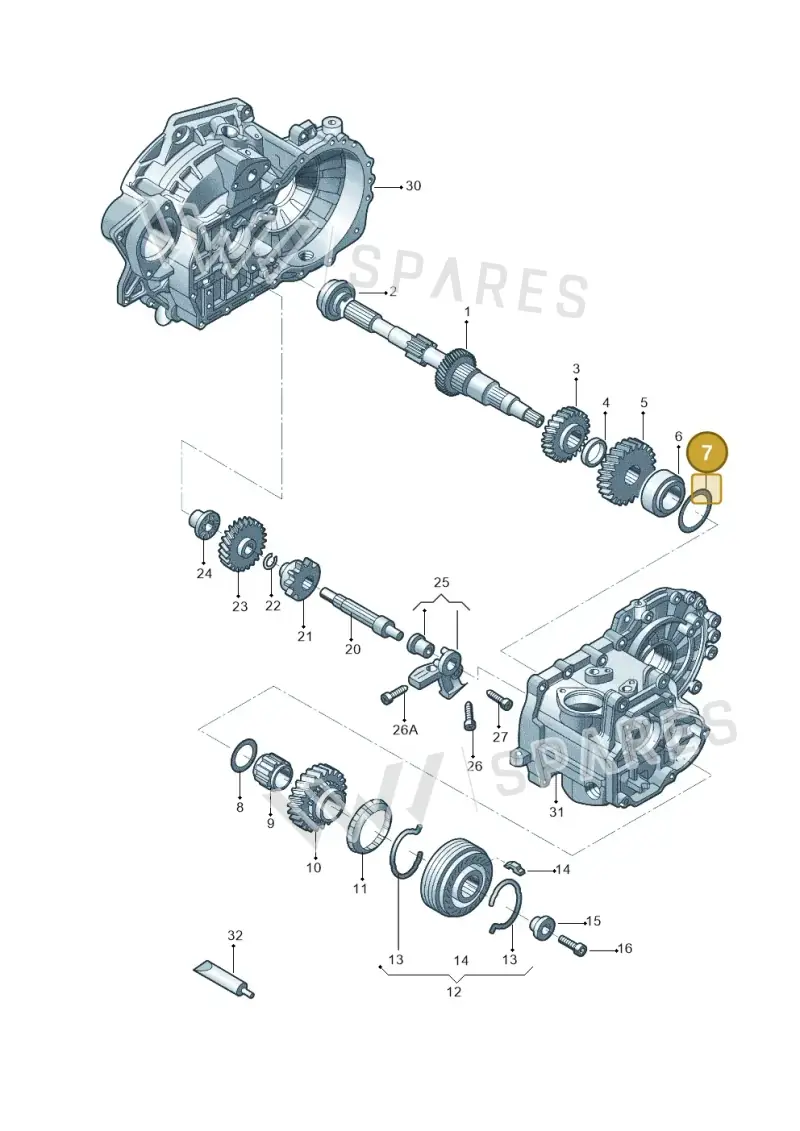 02A311140AB — Skoda Yeti (2013-2017) diagram 876311390, position 7