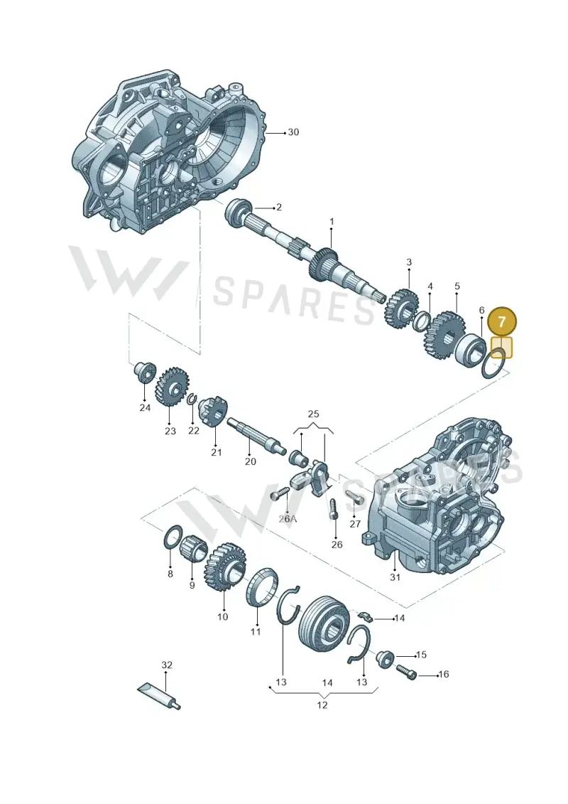 02A311140AC — Skoda Yeti (2013-2017) diagram 876311390, position 7