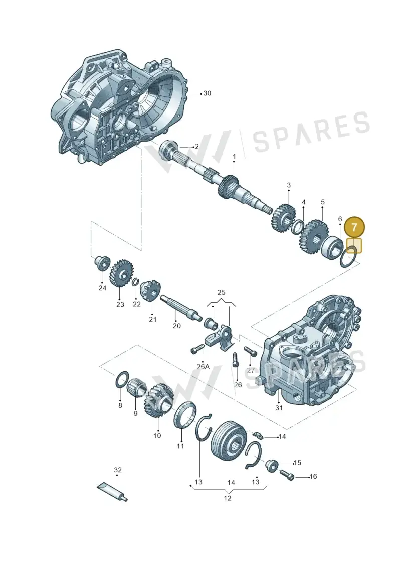 02A311140B — Skoda Yeti (2013-2017) diagram 876311390, position 7
