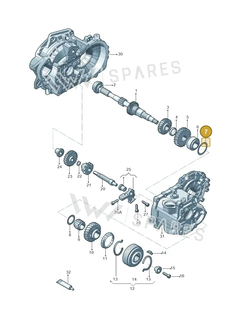 02A311140G — Skoda Yeti (2013-2017) diagram 876311390, position 7