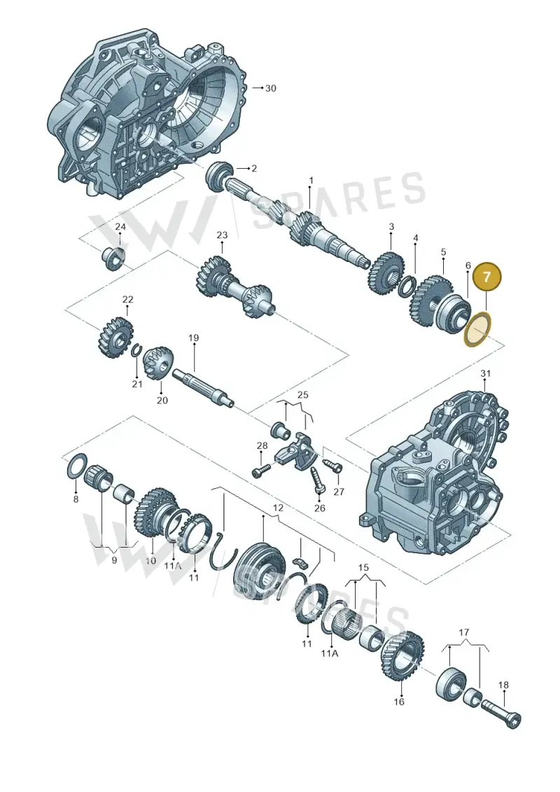 02A311140J — Skoda Karoq (2017-2022) diagram 746311310, position 7