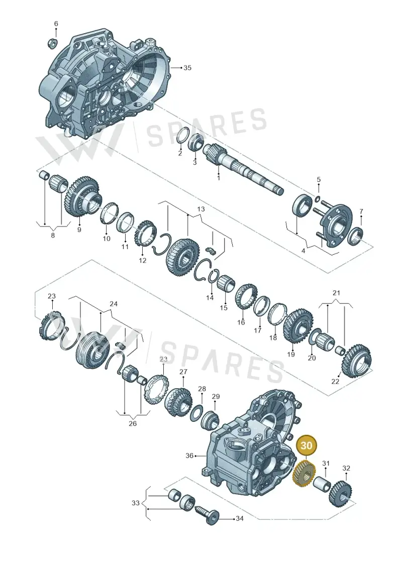 02A311361BL — Skoda Superb Combi (2015-2024) diagram 746311300, position 30