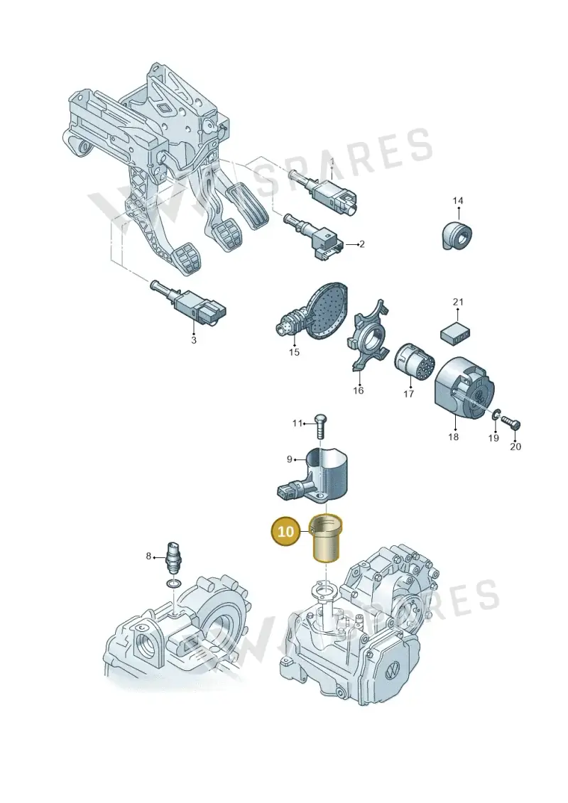02A919835 — Skoda OCTAVIA/COMBI/4X4 (1996-2000) diagram 201945500, position 10