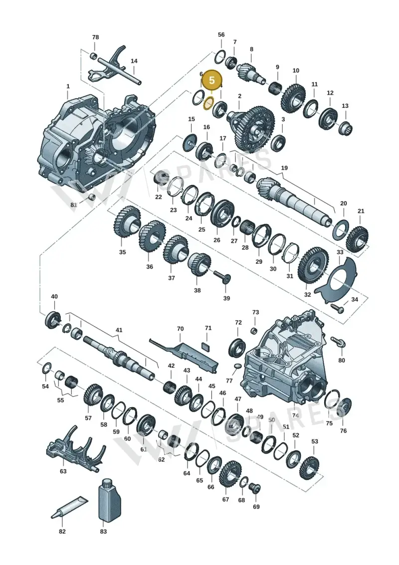 02B409210 — Skoda Octavia (2019-2024) diagram 5h0311150, position 5