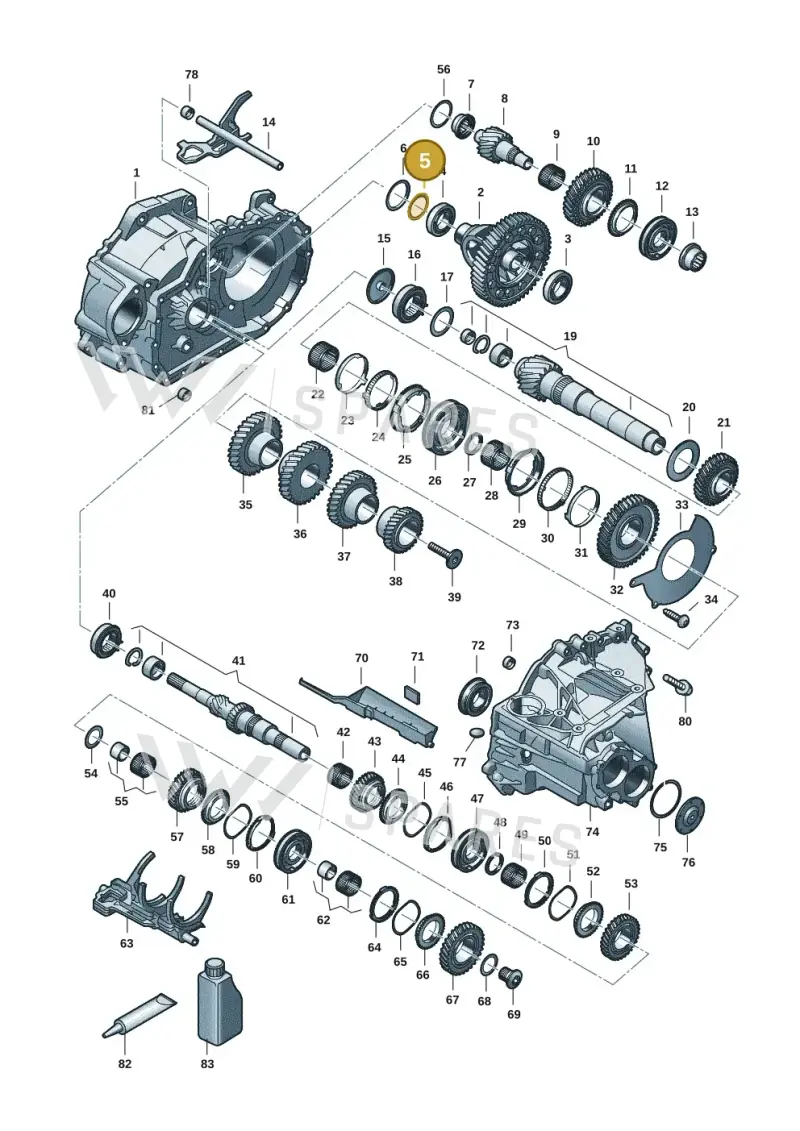 02B409210L — Skoda Octavia (2019-2024) diagram 5h0311150, position 5