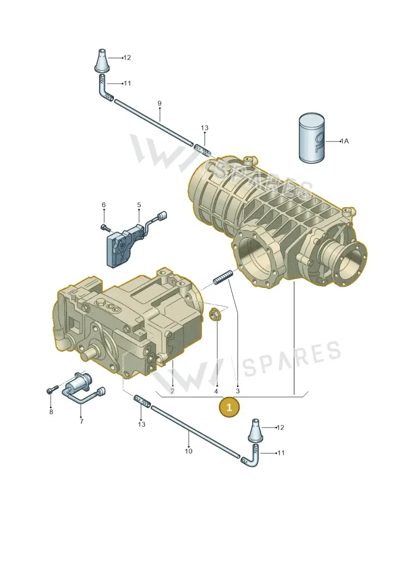 02D525010Q — Skoda OCTAVIA/COMBI/4X4 (1996-2000) diagram 194525100, position 1